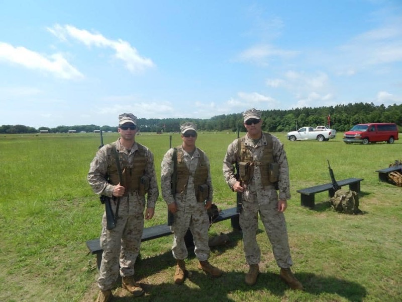 Stephen Smitley at Parris Island rifle range, USMC